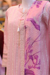 3-PC Stitched Suit With Farshi Shalwar | S3